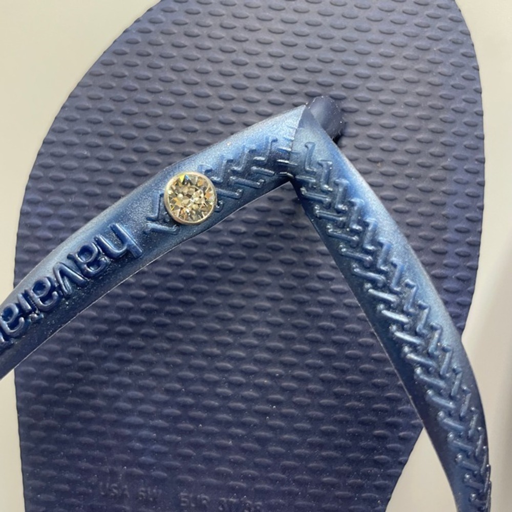 SLCR0010 W's 6 | Swarovski x Havaianas Lumina Crystal flip flops sandals